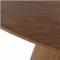 Dining table Laurino 09, walnut veneer/MDF, D120cm H75cm