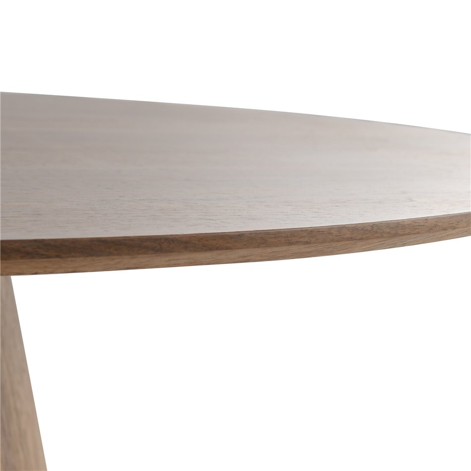 Dining table Laurino 09, walnut veneer/MDF, D120cm H75cm