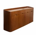 Буфет Raften 4, 4 двери/4 ящикa, шпон из орехового дерева/MDF, H80x180x45cm