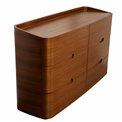 Комод Raften 6, шпон из орехового дерева/MDF, H84x140x45cm
