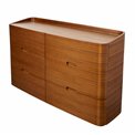 Комод Raften 6, шпон из орехового дерева/MDF, H84x140x45cm