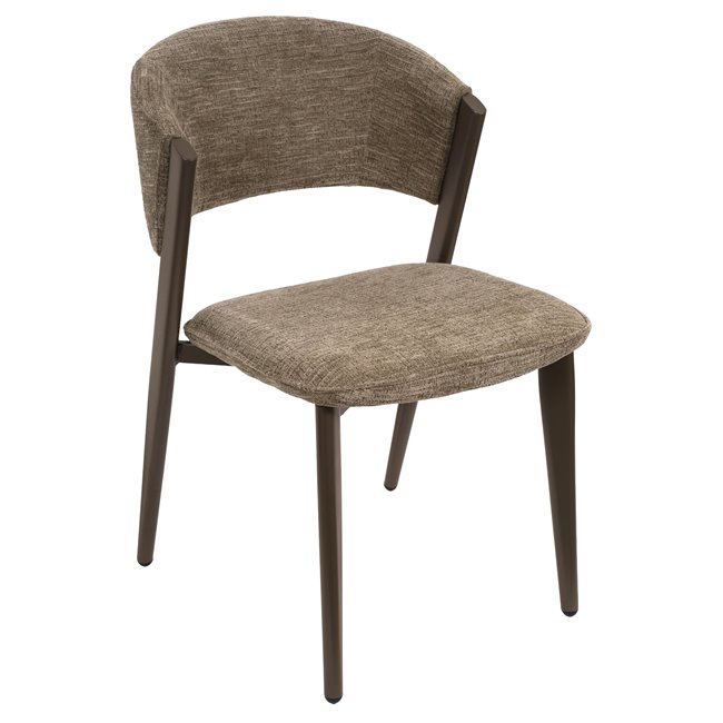 Обеденный стул Oliveri 8 mink, коричневый/кофейный цвет, H80.5x51x59cm, высота сиденья 45cm