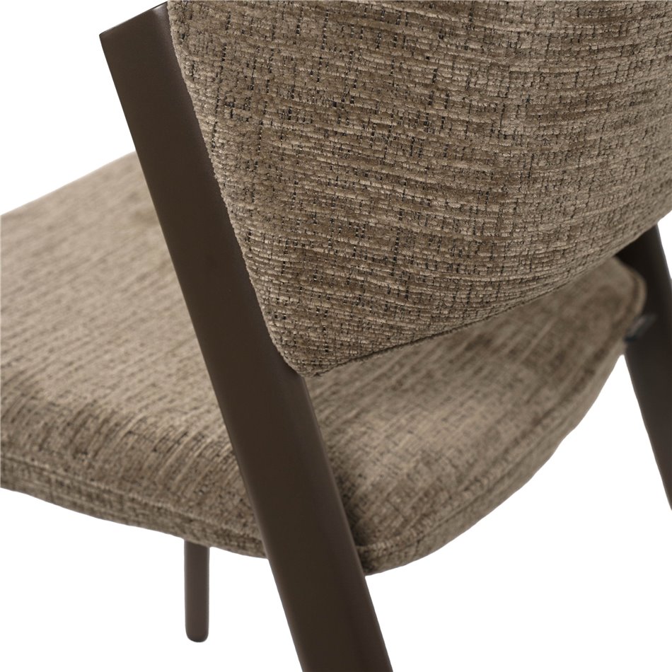 Обеденный стул Oliveri 8 mink, коричневый/кофейный цвет, H80.5x51x59cm, высота сиденья 45cm
