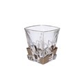 Crystal tumbler Crack, transparent/platinum color, 310ml, H10x9x9cm