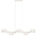 Pendant lamp Scala Milky, white/beige, H29-150x150x28.5cm, G9x14 9W(MAX)