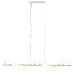 Pendant lamp Scala Milky, white/beige, H29-150x150x28.5cm, G9x14 9W(MAX)
