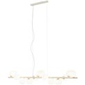 Pendant lamp Scala Milky, white/beige, H29-150x150x28.5cm, G9x14 9W(MAX)