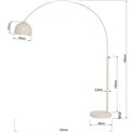 Floor lamp Lounge Small Deal, beige, H190x163x38cm, E27 40W(MAX)
