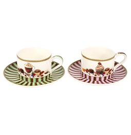 Фарфоровый набор из чашки и блюдца, 2 шт., в подарочной коробке, 240ml, H6cm, D16cm