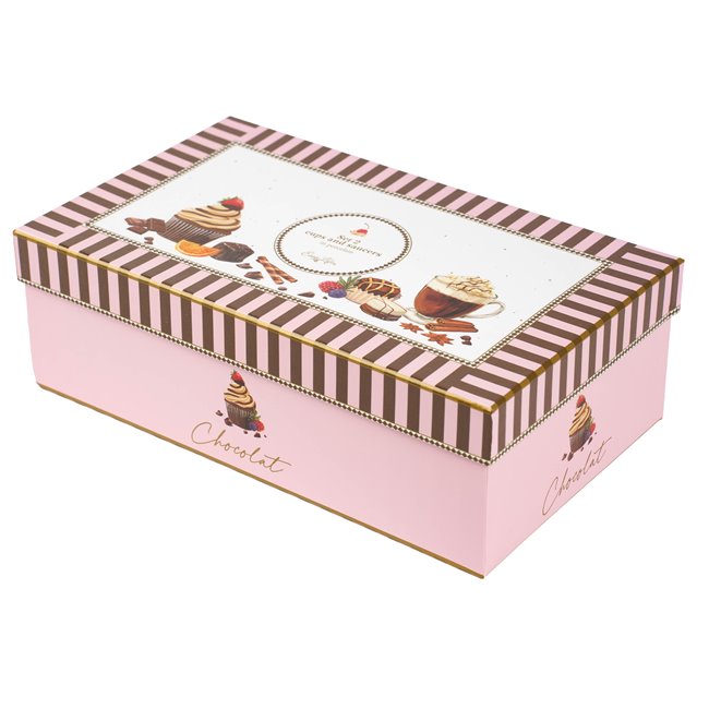 Фарфоровый набор из чашки и блюдца, 2 шт., в подарочной коробке, 240ml, H6cm, D16cm