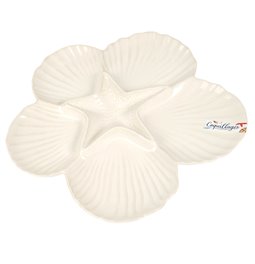 Porcelan serving platter, white, D32.5cm H2cm