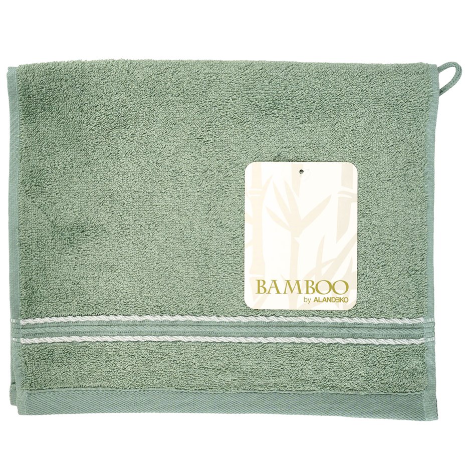 Бамбуковое полотенце 30x50, зеленый, 550g/m2
