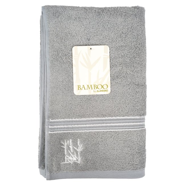 Бамбуковое полотенце 70x140, серый, 550g/m2