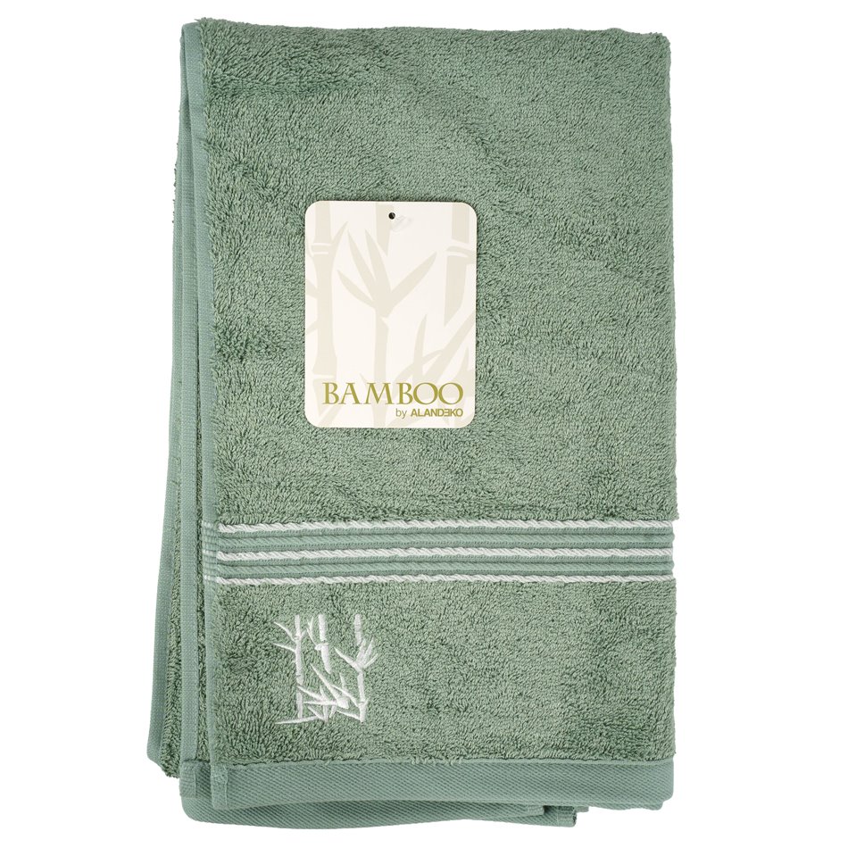 Бамбуковое полотенце 70x140, зеленый, 550g/m2