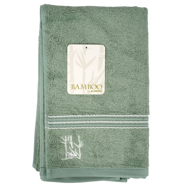 Бамбуковое полотенце 70x140, зеленый, 550g/m2