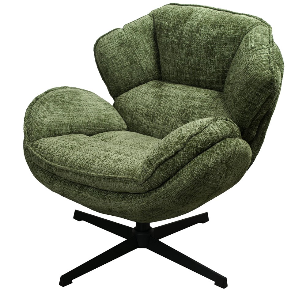 Armchair Veroli, green, H83x81x77cm