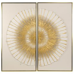 Oil painting Cirkle in sand, set of 2 pcs. 60x120cm, 120x120cm