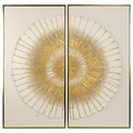 Oil painting Cirkle in sand, set of 2 pcs. 60x120cm, 120x120cm
