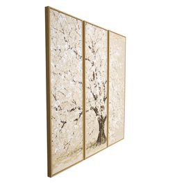 Oil painting Oak, set of 3 pcs. 120x40cm, 120x120cm