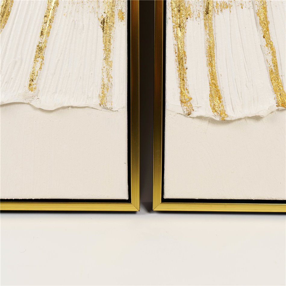 Oil painting Cirkle in sand, set of 2 pcs. 60x120cm, 120x120cm