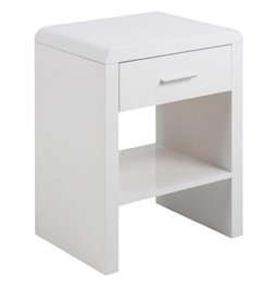 Bedside table Supernova, white, MDF, H59x45x35cm