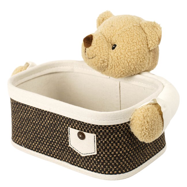 Basket Bear M, bamboo, H12x28x18cm