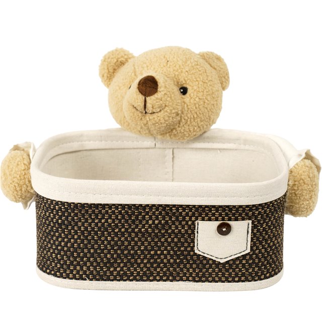 Basket Bear M, bamboo, H12x28x18cm