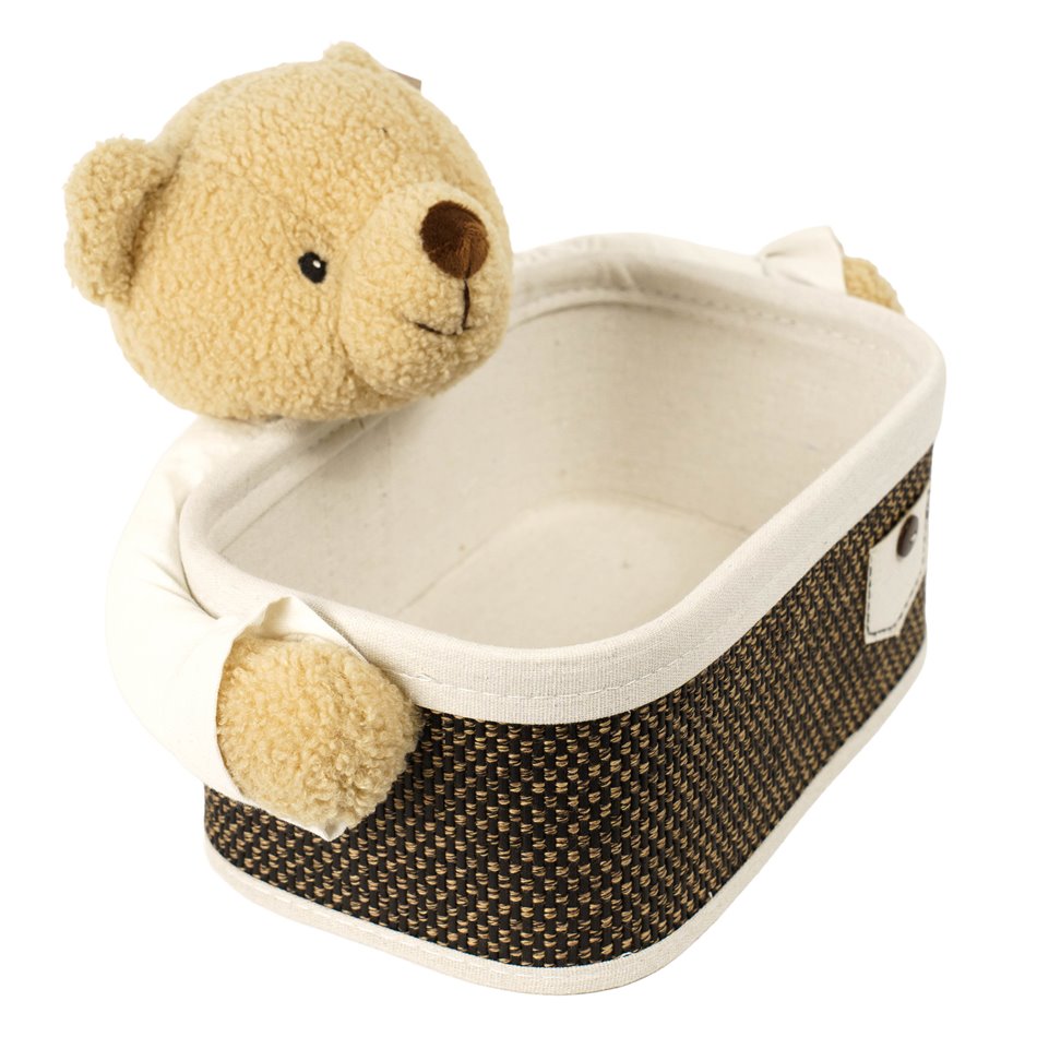 Basket Bear M, bamboo, H12x28x18cm