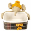 Basket Elephant L, bamboo, H16x36x26cm