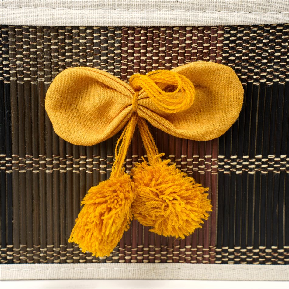 Basket Elephant L, bamboo, H16x36x26cm