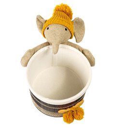 Basket Elephant S, bamboo, H16cm, D19cm