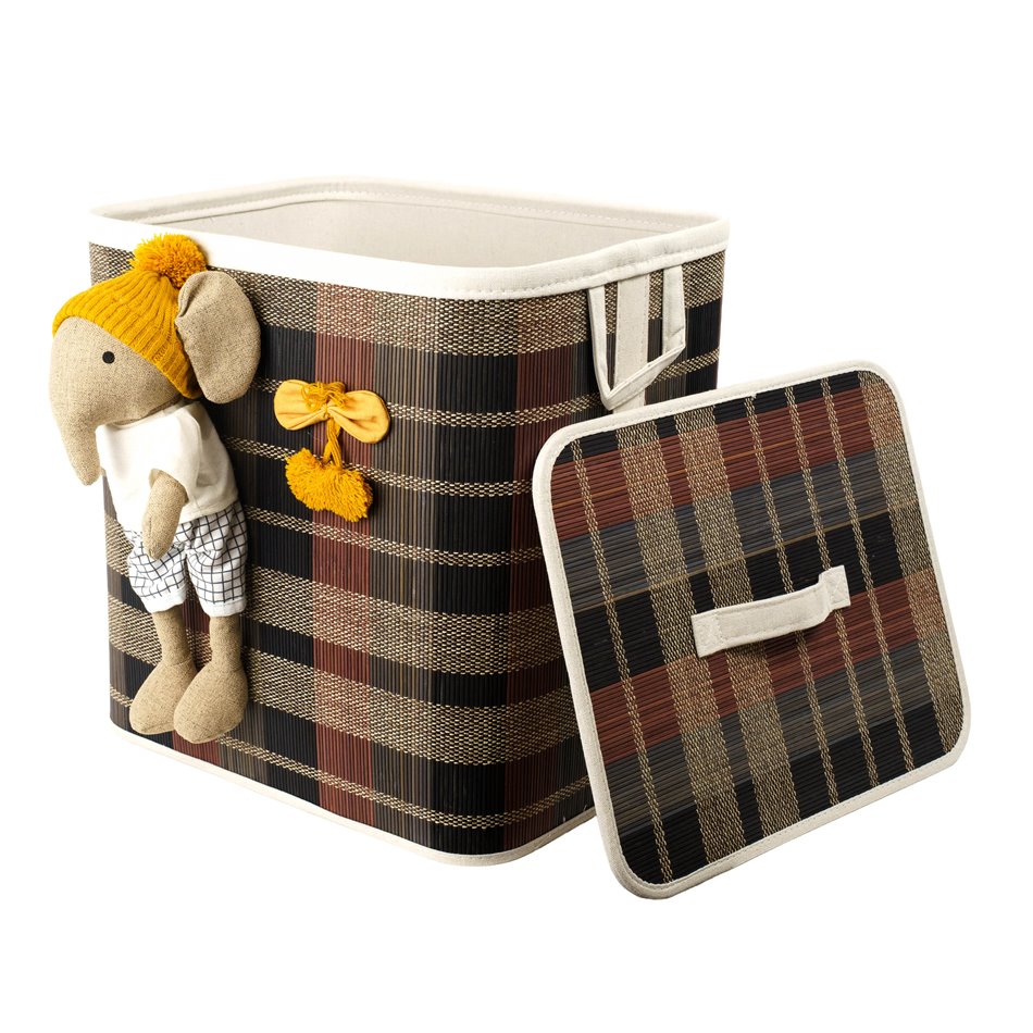Basket Elephant XL, bamboo, H45x44x34cm