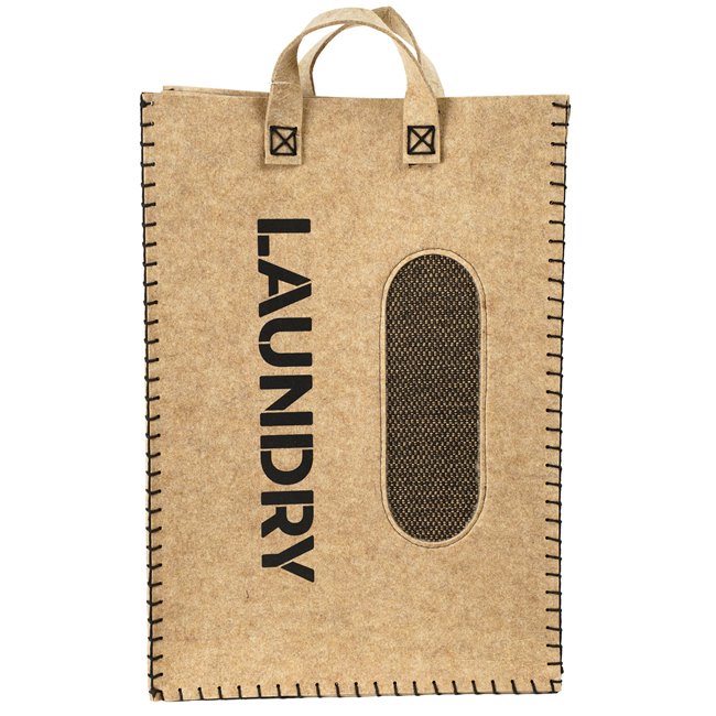 Bag Laudry 2F, felt/bamboo, H65x45x25cm
