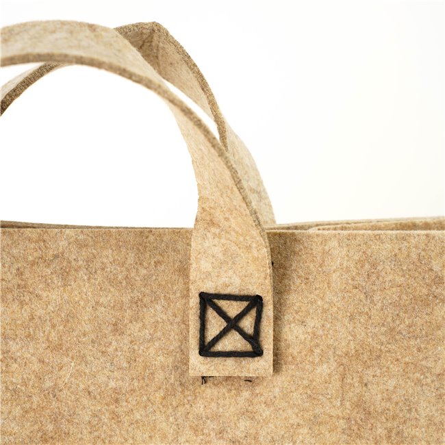 Bag Laudry 2F, felt/bamboo, H65x45x25cm