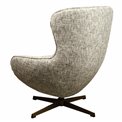 Armchair Saronna 7 with bench, rotatable 360 degrees, grey/bronze color, H90x76x87.5cm, seat height 44cm