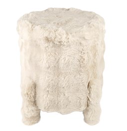 Пуф с ящиком для хранения Fananno L, кремового цвета, H46cm, D46cm