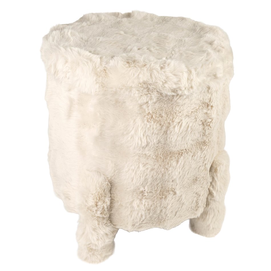 Pouf with storage Fananno L, cream, H46cm, D46cm