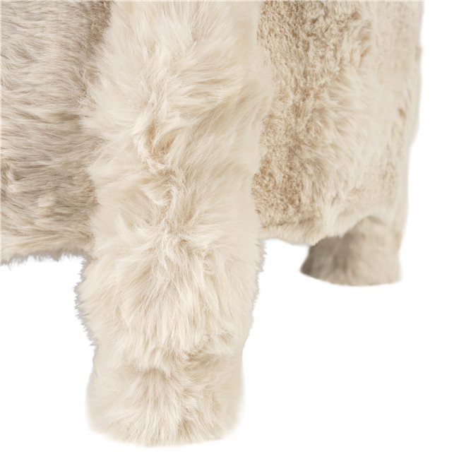 Pouf with storage Fananno L, cream, H46cm, D46cm