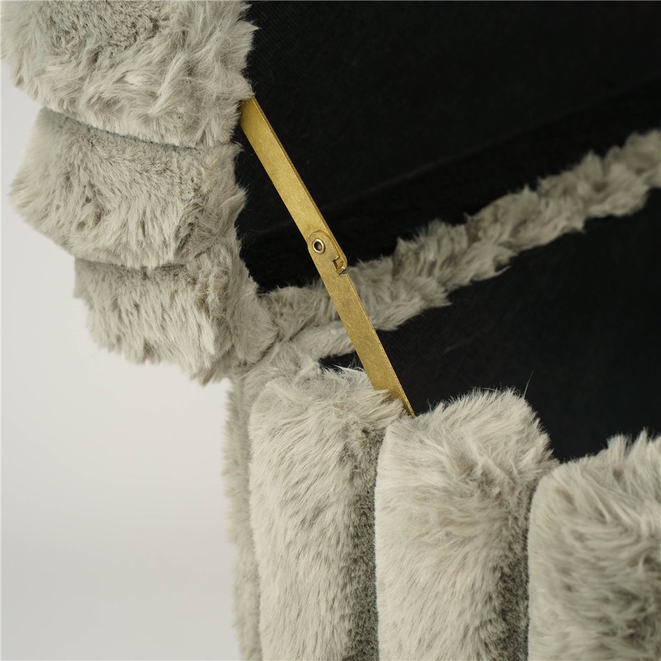 Bench with storage box Fardi L, taupe, H40x63x43cm