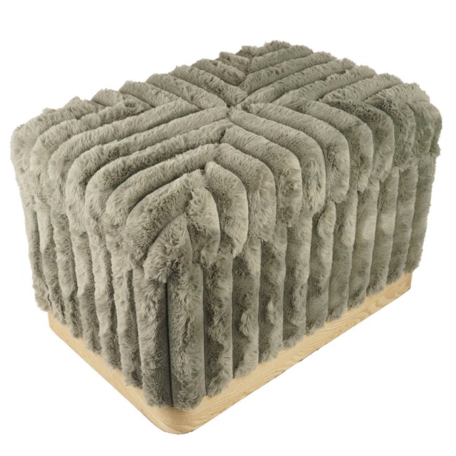 Bench with storage box Fardi L, taupe, H40x63x43cm
