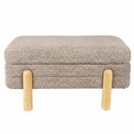 Bench with storage box Felnutto M, taupe, H34x71x40cm