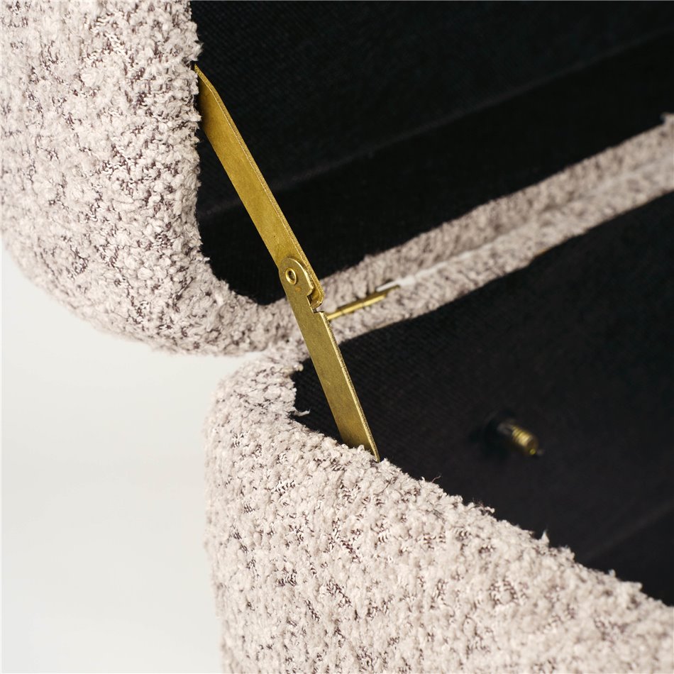 Bench with storage box Felnutto M, taupe, H34x71x40cm