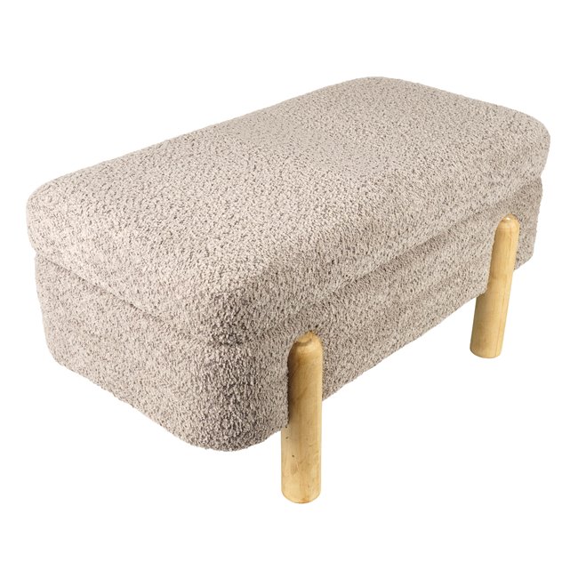 Bench with storage box Felnutto M, taupe, H34x71x40cm
