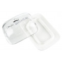 Butter dish with glass lid, 18.5x11.5cm