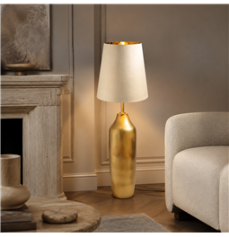 Floor lamp Narros gold, H125cm, D43.5cm, E27 60W(MAX)
