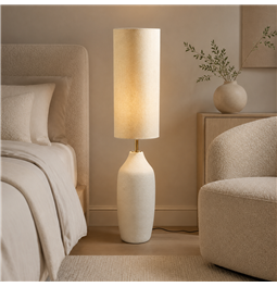 Floor lamp Narros white, H124.5cm, D28.5cm, E27 60W(MAX)