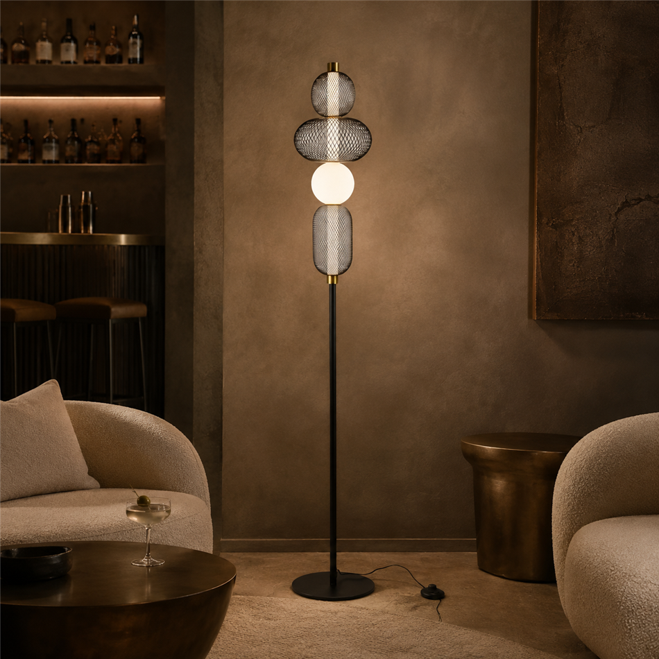 Floor lamp Madrono, H155cm, D25cm, LED 18W, 3000K, 2835lm