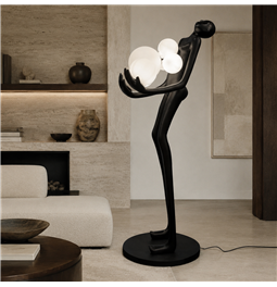 Floor lamp Rammus II black, H180x80x60cm, E27x6 40W(MAX)