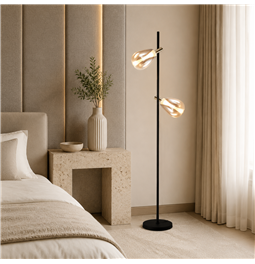 Floor lamp Rigonda amber, H155x40x25cm, LED 10.8W, 3000K, 1450lm