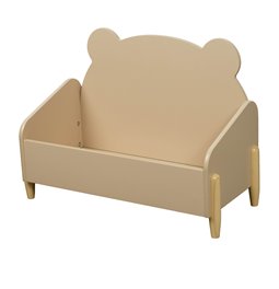 Ящик для игрушек Teddy, MDF/ножки из сосны дерево, бежевый, H44.2x61x28.5cm